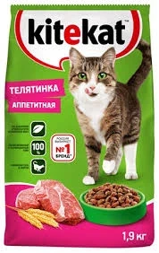 Фото для Корм д/кошек КитеКат 1.9кг Телятинка аппетитная*4