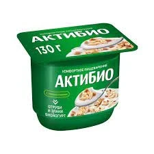 Фото для Йогурт Актибио 130гр 2,9% отруби/злаки*12