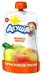 Фото для Пюре Агуша Я сам 90гр яблоко/персик*10