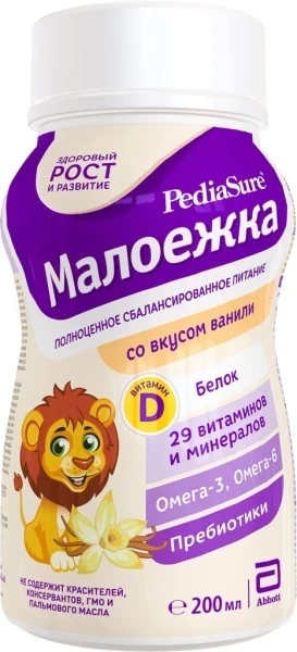 Фото для Напиток Малоежка Педиашур 200мл ваниль*24