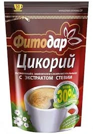 Фото для ДП Цикорий растворимый Фитодар 100г со стевией дой-пак Россия*12