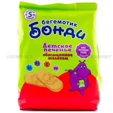 Фото для Печенье Бегемотик Бонди 180гр детское обогащенное железом с 5-ти месяцев*10МП621