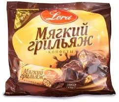 Фото для Конфеты Лорд Мягкий Грильяж 240гр в шоколадной глазури с арахисом*12