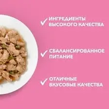 Purina ONE корм д/ котят от 1 до 12 мес, в м/п с курицей и морковью,75 гр
