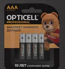 Фото для Батарейка OPTICELL ААА мизинчиковая 4штуки