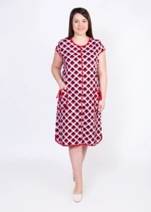 Фото для Халат женский на молнии 212хр1928 р.54/164 (ЧЗ)