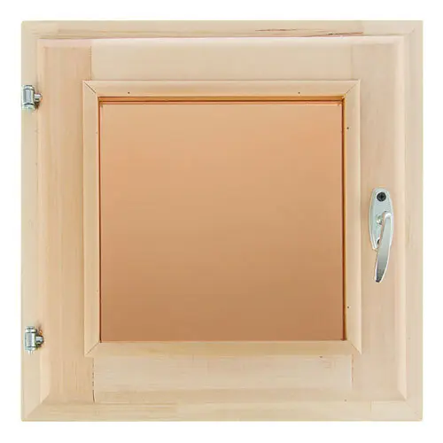 Окно деревянное, двойное стекло (бронза) - 400 - 400