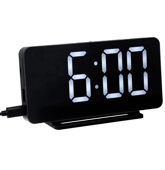 Часы электр.SA-8519 (светодиод,зерк.дисплей,будильник,радио)