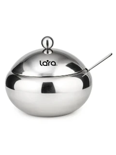 Фото для Сахарница с ложкой LARA LR08-36 SS (0,56л,нерж.)
