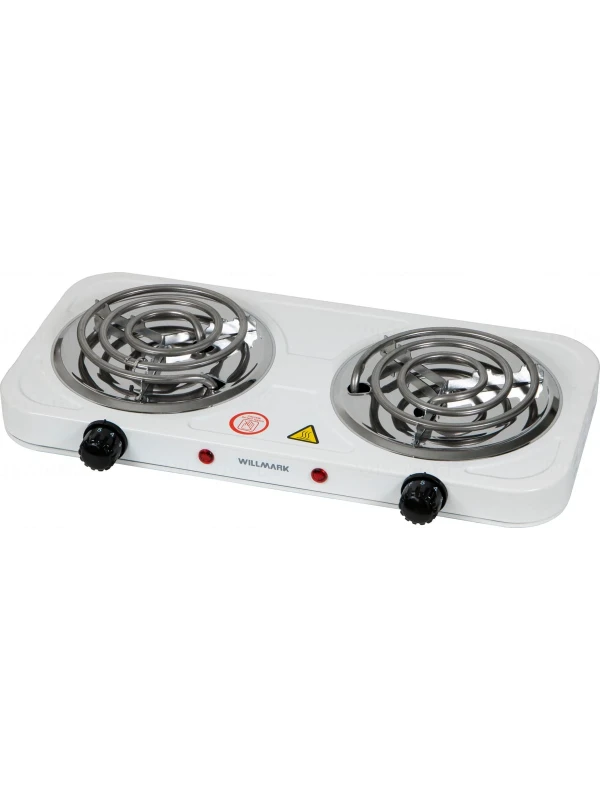 Электрическая плита WILLMARK 2 спиральные конфорки 140 мм, 2000 Вт HS-210TW