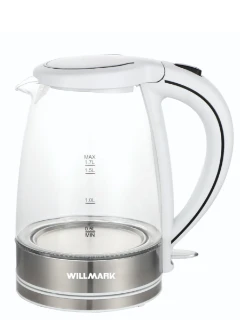 
Чайник WILLMARK WEK-1737GS Новинка!! (1,7л, пов. на 360гр, LED)