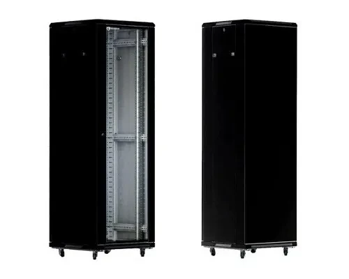 Фото для KRAULER KRC6622 шкаф напольный 19", 22U, 600*600мм, металл, без дверей, черный