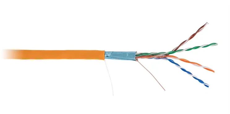 Фото для NETLAN F/UTP 4 пары, кат.5е (кл.D), одножильный, ВС (100% медь), внутренний,LSZH, оранж.