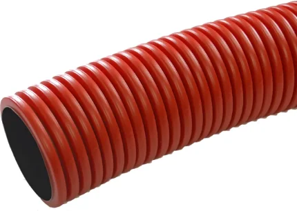 Труба гибкая двустенная ПНД D=50 (красная), с протяжкой