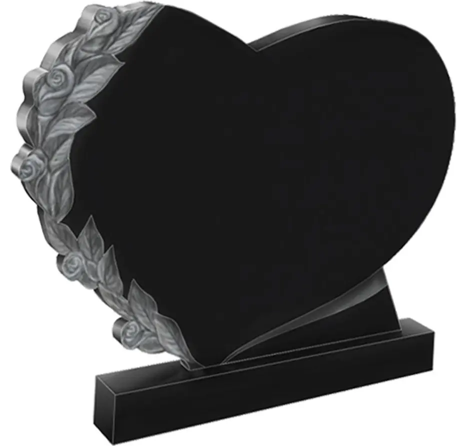 Памятник горизонтальный черный ГА-3 "Сердце"