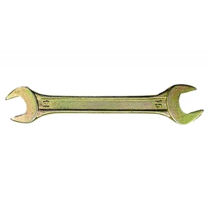 Ключ рожковый двусторонний 14х17 мм СИБРТЕХ желтый цинк