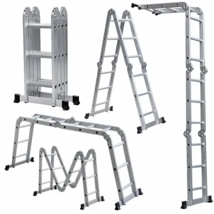 Лестница-трансформер 4х5 ступеней 152/278/576 см, алюминиевая