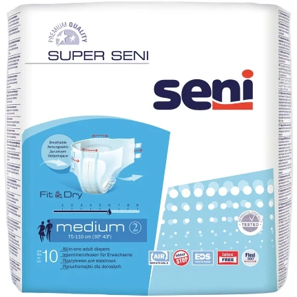 Фото для Подгузники Super Seni М (окр. 75-100, впит. 2000 мл) 10 шт