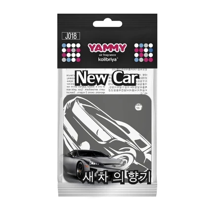 Фото для Ароматизатор подвесной Yammy New Car (Новая машина), картон с пропиткой, арт. J018