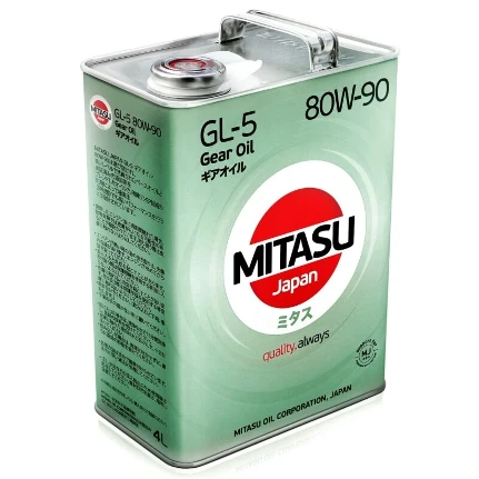 Фото для Масло трансмиссионное Mitasu Gear Oil 80w90 минеральное, API GL-5, для МКПП и мостов, 4л, арт. MJ-431/4