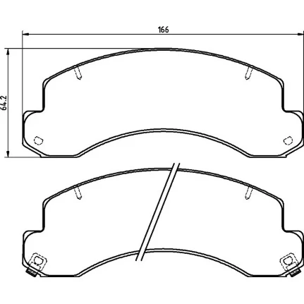 Фото для Колодки тормозные дисковые Nisshinbo передние, комплект на ось (4 шт), арт. NP1095 (PF-1441)