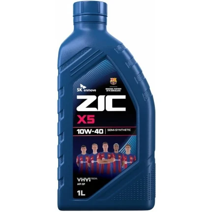 Фото для Масло моторное ZIC X5 10w40, полусинтетическое, API SP, для бензинового двигателя, 1л, арт. 132622