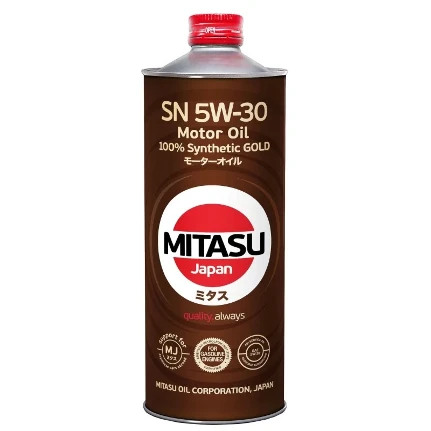 Фото для Масло моторное Mitasu Motor Oil 5w30, полусинтетическое, API SN, ILSAC GF-5, для бензинового двигателя, 1л, арт. MJ-120/1