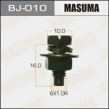 Фото для Болт с гайкой MASUMA BJ-010 M6х16х1,0 (набор 6шт)