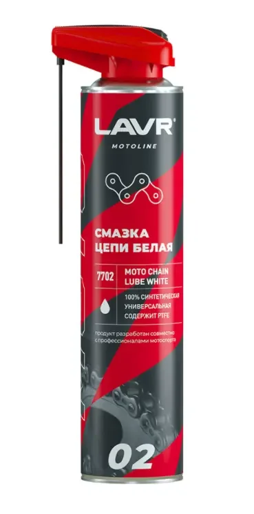 Фото для Смазка для цепей белая MOTO LAVR 520мл