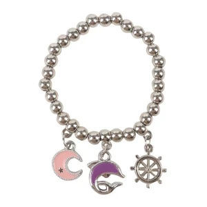 Фото для Браслет Lilly&Mia из металлических бусин с подвесками