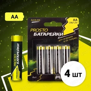 Фото для Батарейки Prosto Premium Alkaline AA 4шт