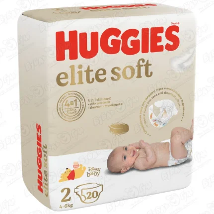 Фото для Подгузники HUGGIES Elite Soft 2 4-6кг 20шт