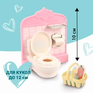 Фото для Мебель для куклы Lanson Toys Ванная комната 10см в ассортименте