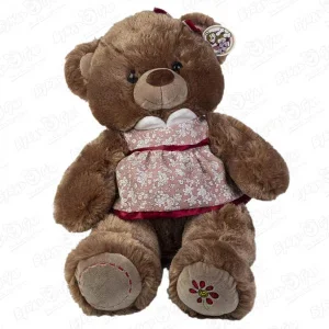 Фото для Игрушка мягкая медведица коричневая в платье