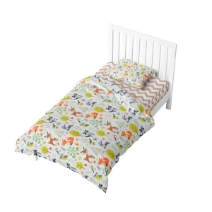 Фото для Комплект постельного белья BabyRelax Сказочный лес ясельный бязь 3предмета 