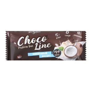 Фото для Батончик CHOCOLATE LINE Кокосовый десерт протеиновый 50г