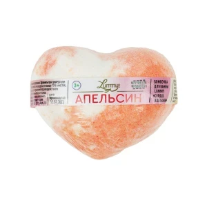 Фото для Бомбочка для ванны Lummy в форме сердце апельсин с 3лет