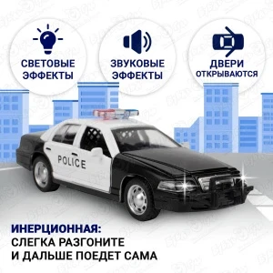 Фото для Машина WGT CAR Police световые звуковые эффекты металлическая