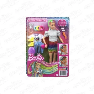 Фото для Кукла Barbie с разноцветными волосами и аксессуарами