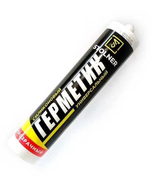 Фото для Герметик силиконовый универсальный STOLNER прозрачный 280 мл