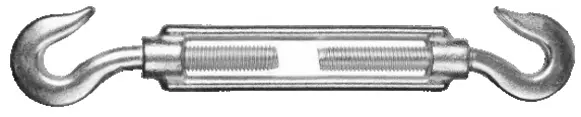 Талреп крюк-крюк оцинкованный 5 (макс. вертикальная раб. нагрузка -60 кг) - STAYER (30525-05)