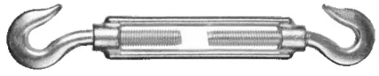 Фото для Талреп крюк-крюк оцинкованный 5 (макс. вертикальная раб. нагрузка -60 кг) - STAYER (30525-05)