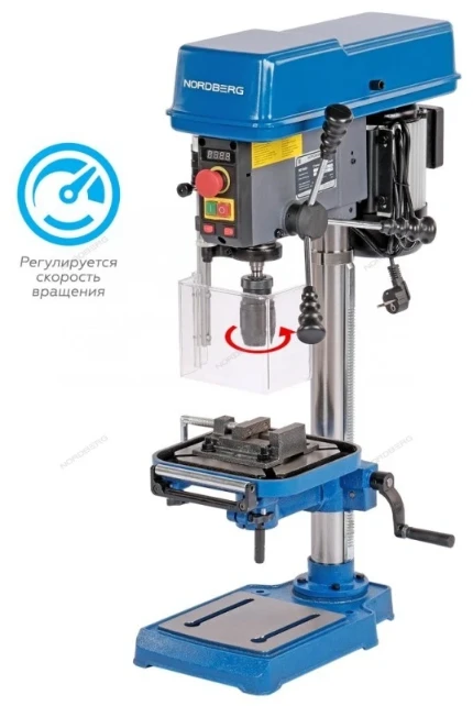 Фото для Станок сверлильный (500Вт, 16мм, вариатор скорости, тиски) NORDBERG ND1648V