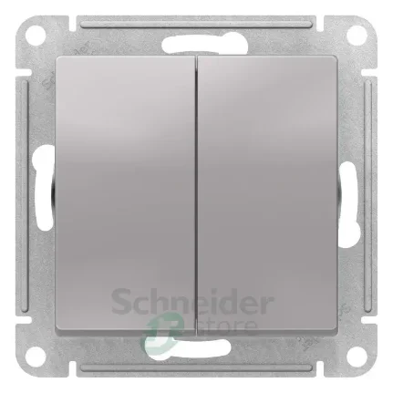Выключатель AtlasDesign алюминий 2кл. без рамки Schneider Electric