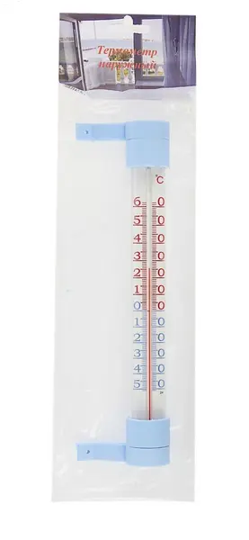 Термометр оконный (-50°С<Т<+60°С), на "гвоздике" в пакете