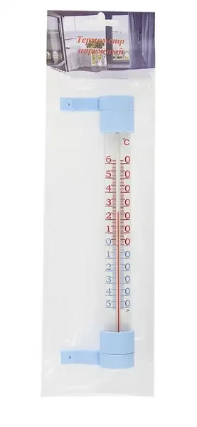 Фото для Термометр оконный (-50°С<Т<+60°С), на "гвоздике" в пакете