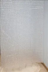 Штора для ванной комнаты ПВХ 3D мел.кв.прозрачная 180*180 АКВАЛИНИЯ