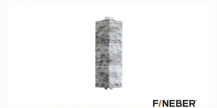 Фото для Наружный угол к фасадной панели Дачный Доломит, светло-серый 485*140*140 мм