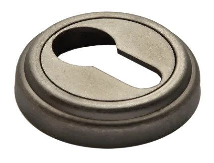 Фото для Накладка на ключевой цилиндр "CLASSIC" круглая старое матовое серебро Морелли