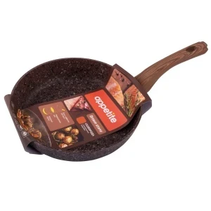 Фото для Сковорода с антипригарным покрытием 200 мм Brown Stone ТМ Appetite с индукционным дном